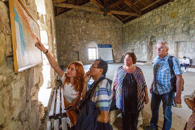 BAGRATI, GELATI & MOTSAMETA Group Tour from Kutaisi - Motsameta Monastery: cliff views, river edges, and a haunting family story