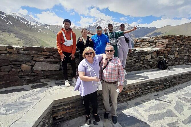 Day tour to mountains Jinvali lake, Ananuri, Kazbegi, Arch friendship - The Monument of Georgievsk: friendship between countries on the highway