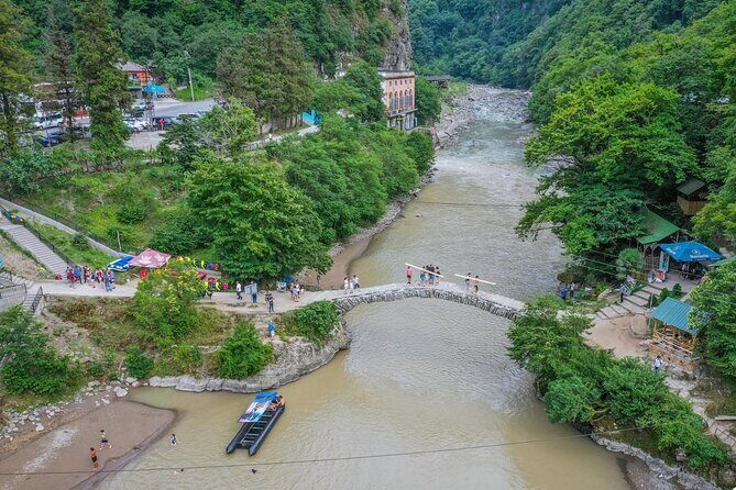 Full Day Tour from Batumi to Waterfalls - Sarpi: the Apostle Andrew monument and a fast waterfall stop