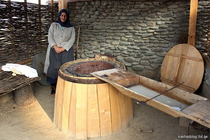 Kakheti: Signagi, Bodbe Monastery, Telavi, Wine Tour. Private tour - Second Badiauri food stop: churchkheli making and another shoti demo