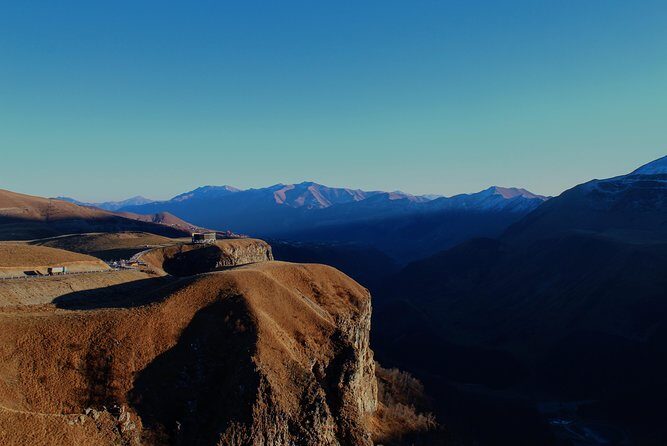 Kazbegi full day private tour + LUNCH - Friendship Monument on the Georgian Military Highway