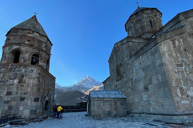 Kazbegi & Gudauri group tour from Tbilisi - Stop 3: Gergeti Trinity Church Area at 2130 m (and Why the Road Matters)