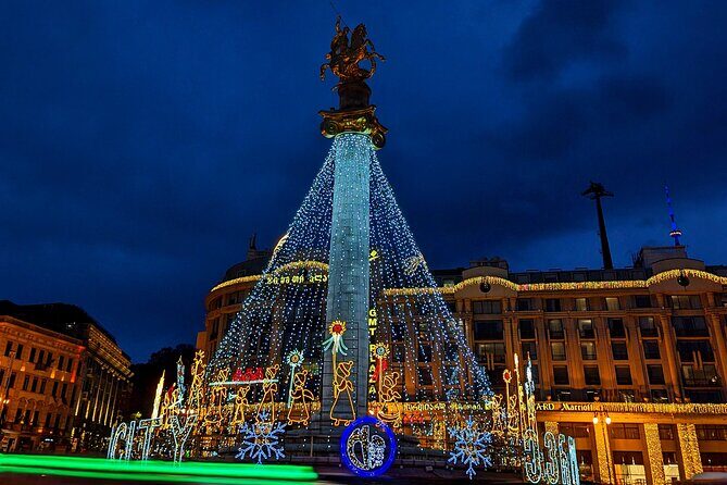 New Year in Tbilisi: Christmas Market and Hidden Gems Tour - Rustaveli Avenue Christmas lights, the main tree, and Tovlis Papa