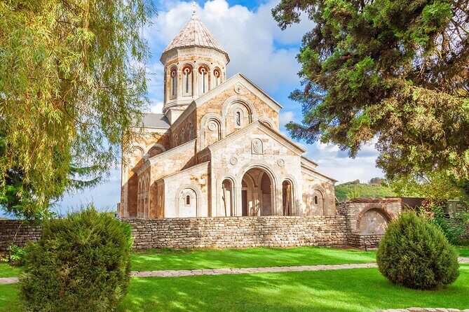One Day Kakheti Tour with Wine Tasting and Free Churchkhela - Manavi: churches, markets, and Caucasus views in one quick stop