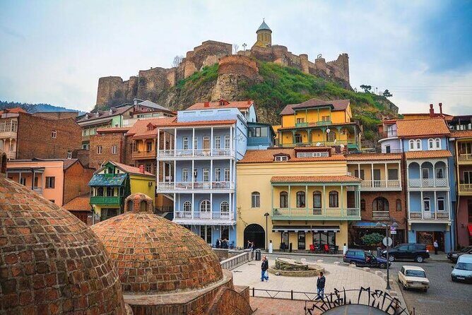 Tbilisi City Tour, Most Popular Tourists Destinations In The Capital Of Georgia - Narikala Fortress and Abanotubani: Climb, Look, and Smell the History